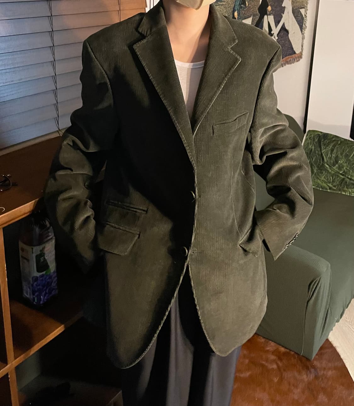 버버리 코듀로이 딥그린 블레이저 상품이미지8