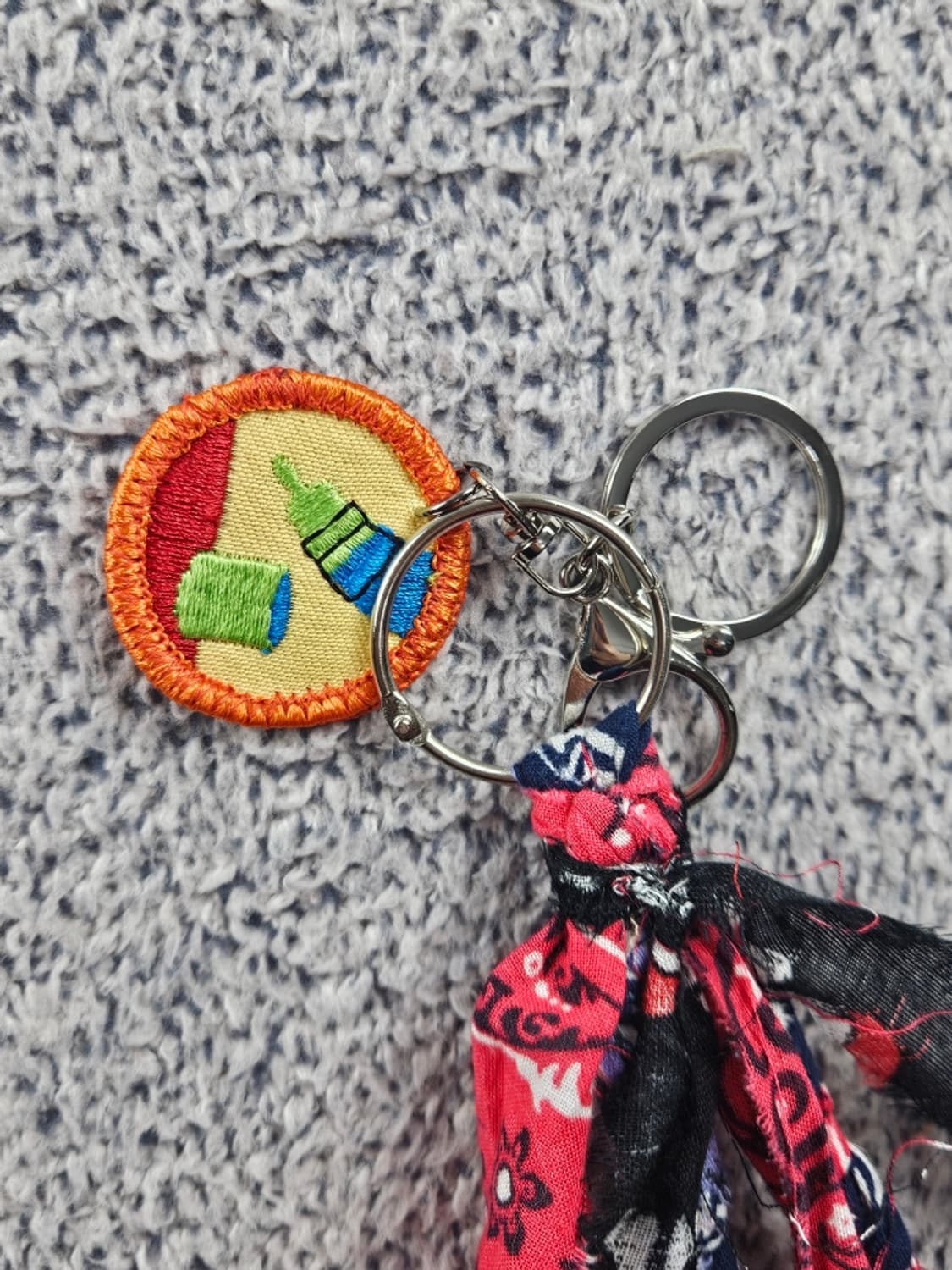 핸드메이드 커스텀 패치 반다나 카라비너 키링 ( OS ) / 10876 상품이미지3