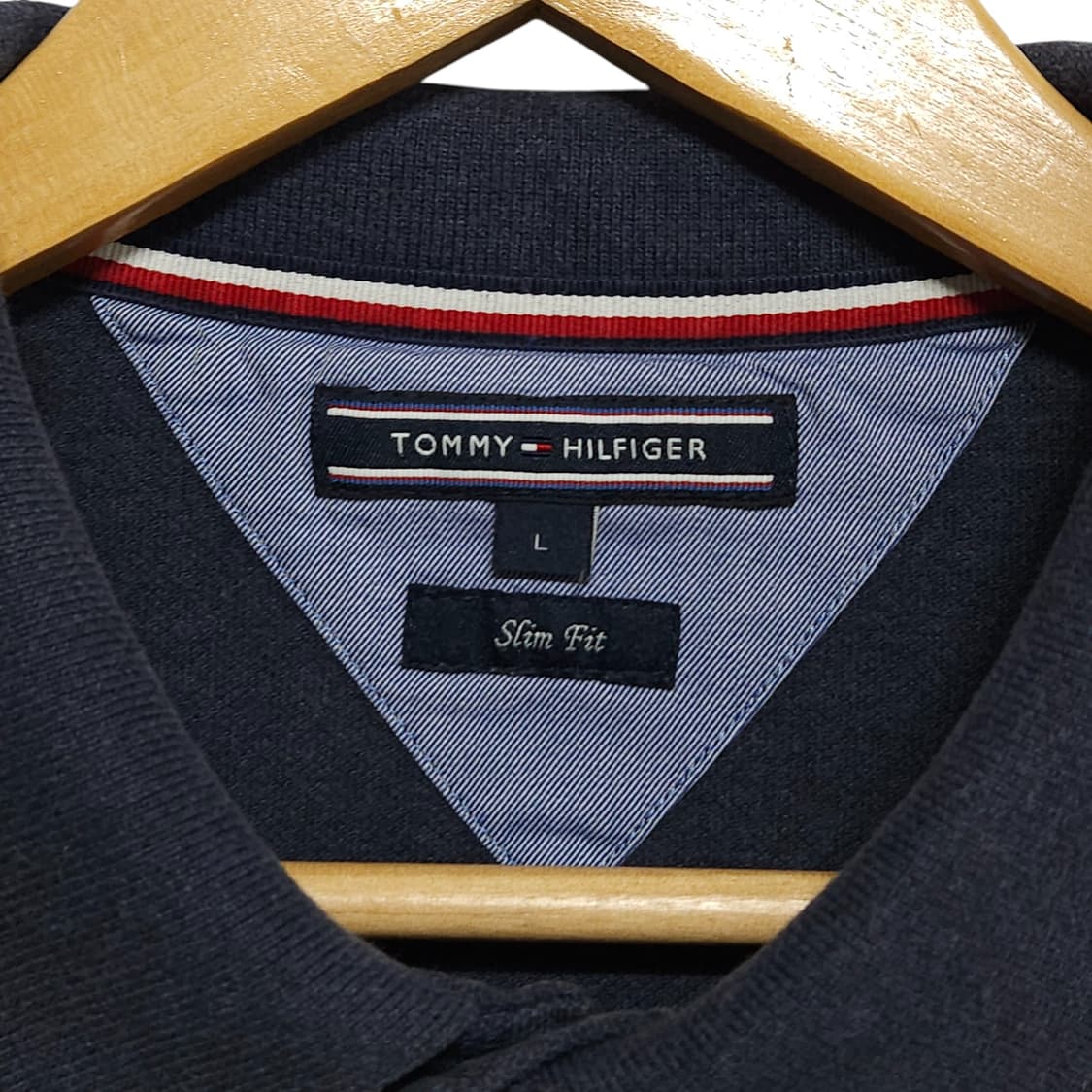 100)Tommy 타미 PK반팔 카라티 라이트네이비 상품이미지3