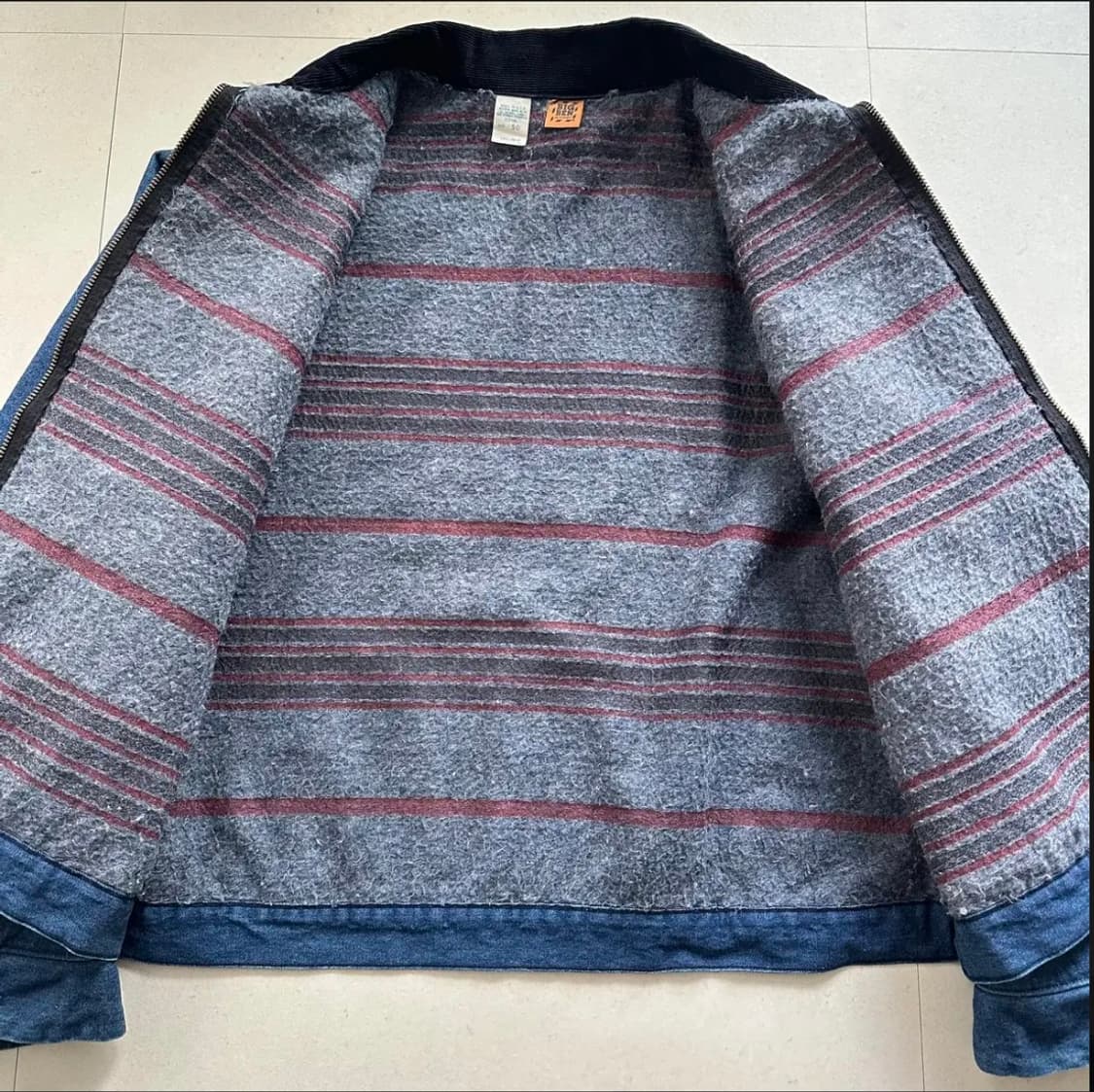 70s 빅벤 데님 브랭킷 드라즐 블루종 자켓 MADE IN USA  상품이미지4