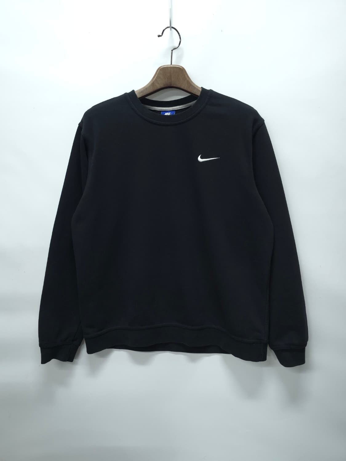 나이키 남성 블랙 솔로스우시 로고 스웻 맨투맨 (XXL) 상품이미지1