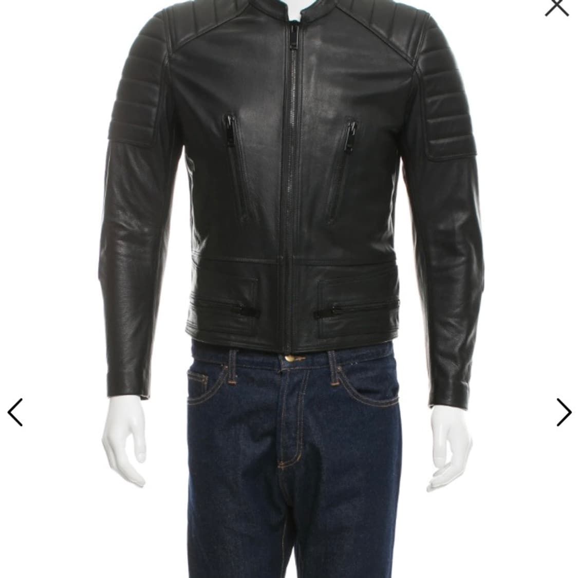 (새제품) Sandro 램스킨 바이커 자켓 L 상품이미지5