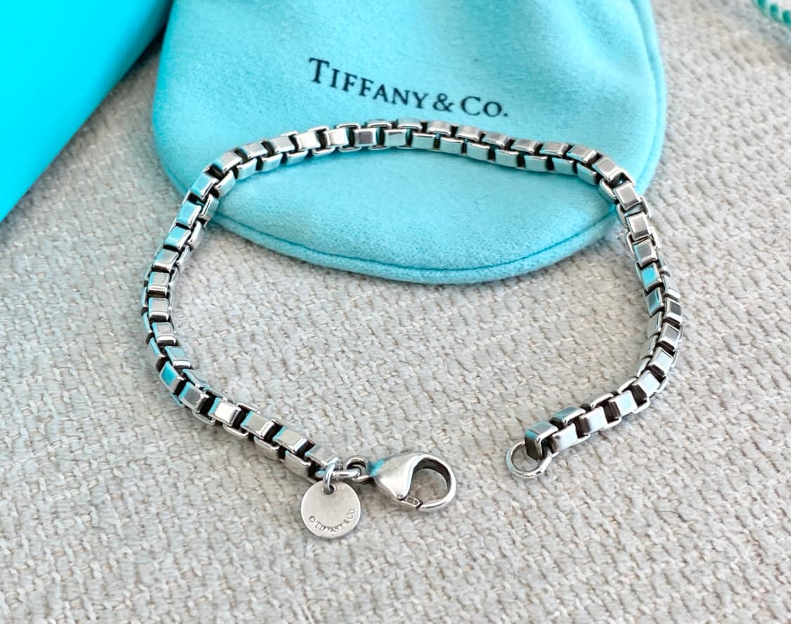 티파니 실버 베네치안 팔찌 18.5CM 남녀공용 상품이미지1