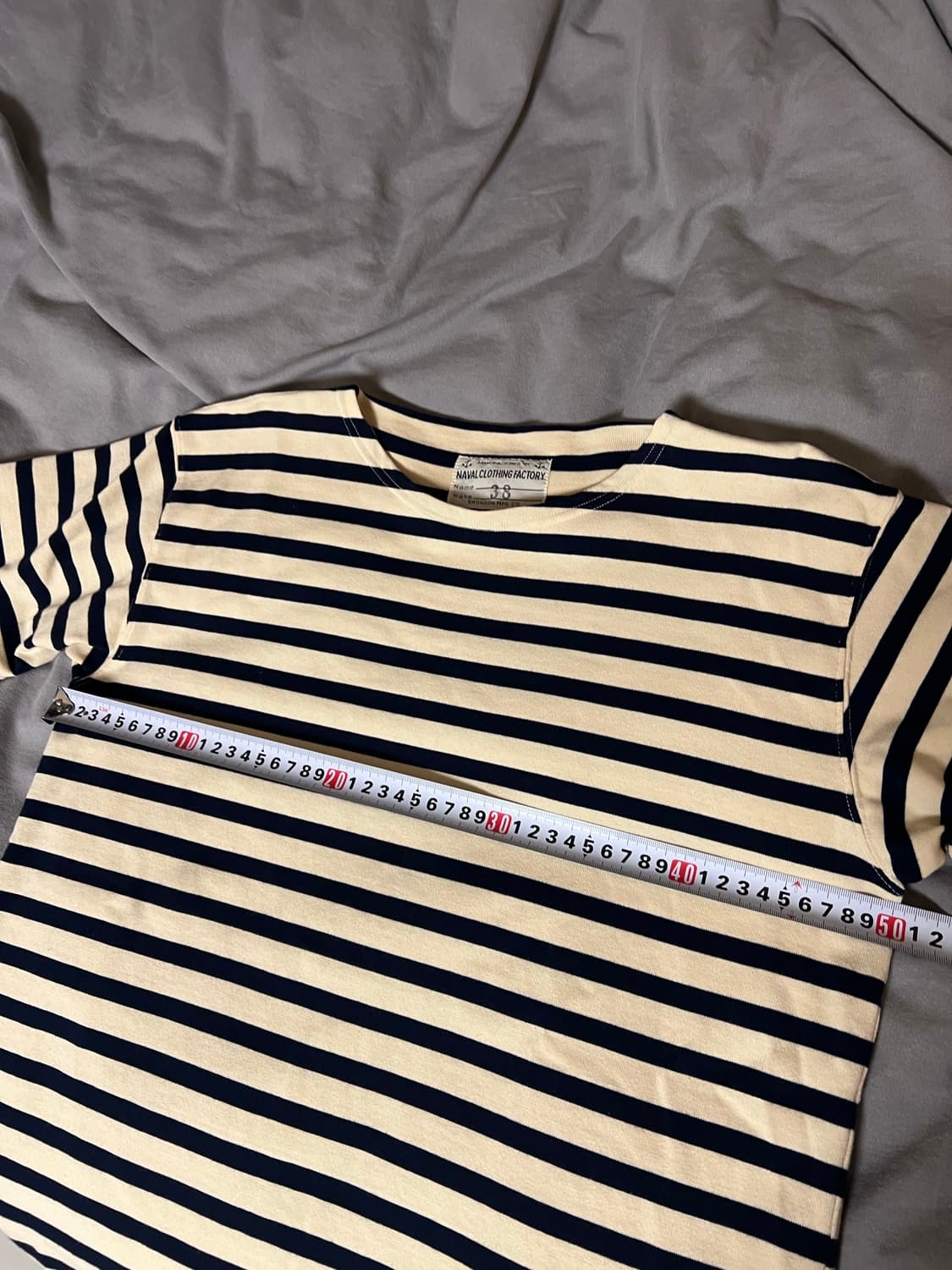 브론슨 아이보리 해군 단가라 반팔 M 38  상품이미지7