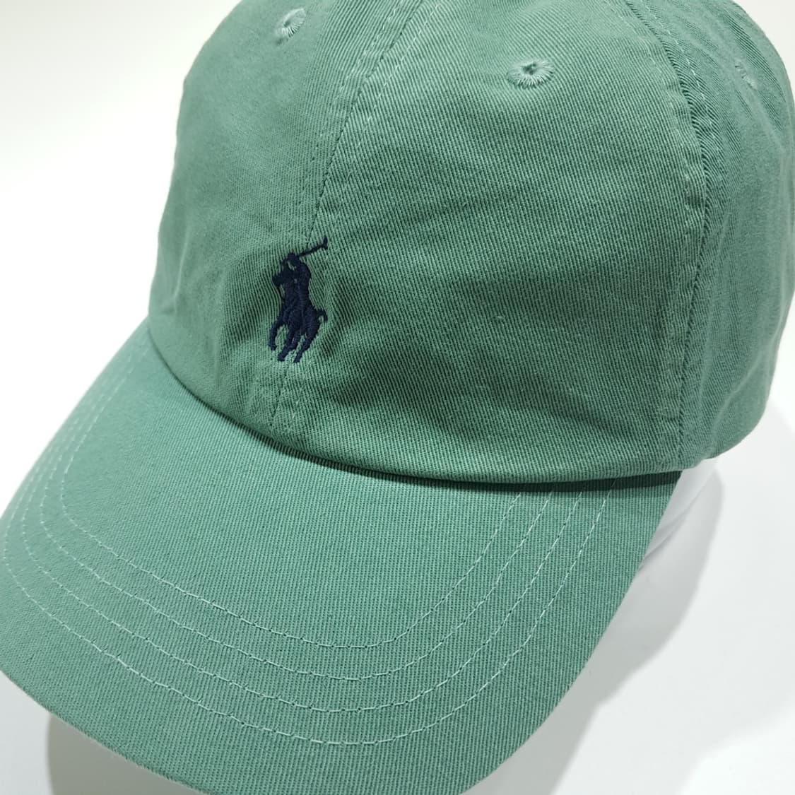 CL490 폴로 다크네이비 자수 세이지그린 볼캡 모자 상품이미지1