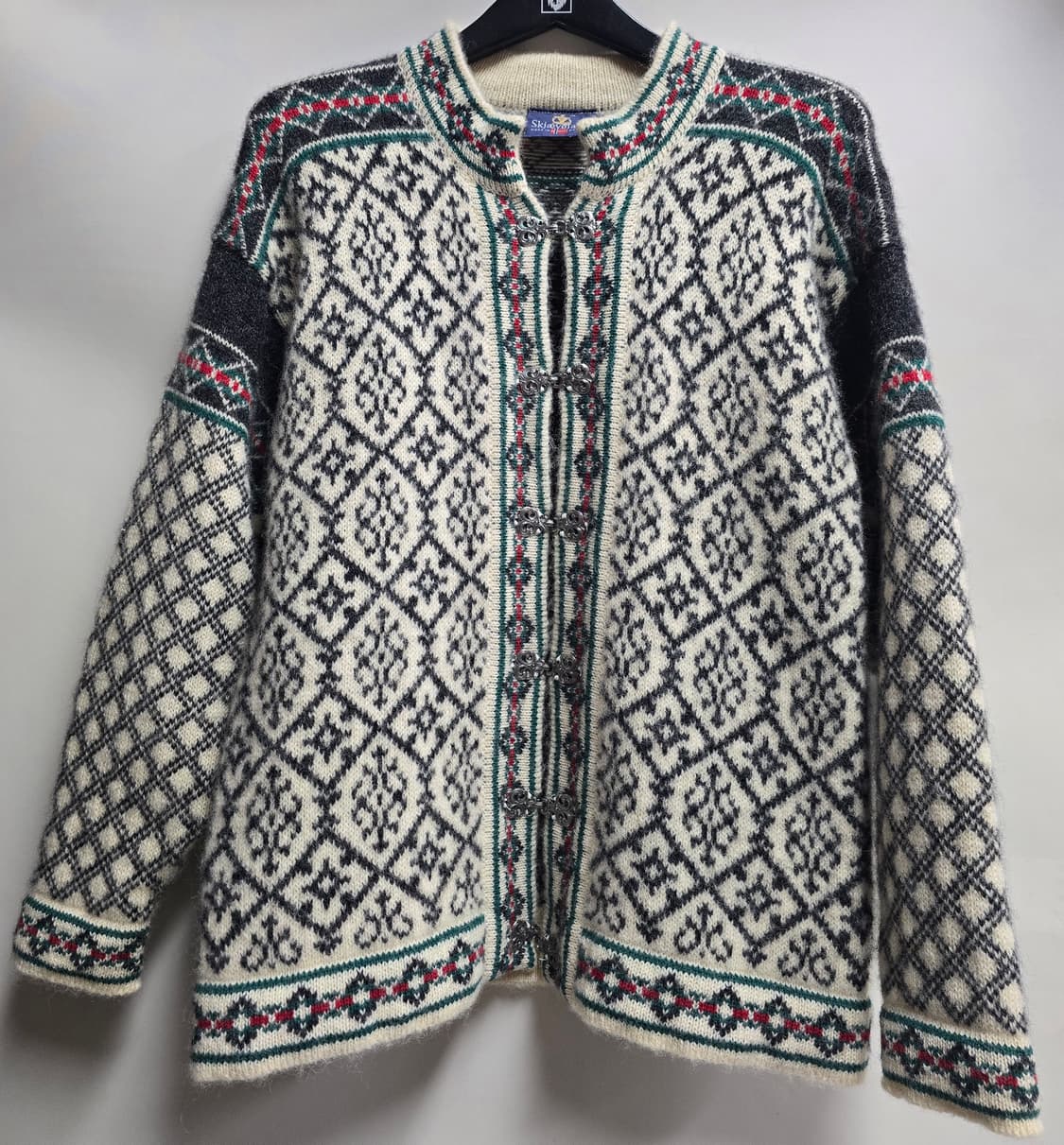 노르웨이 스예벨란드 노르딕 울 은장 가디건 상품이미지1