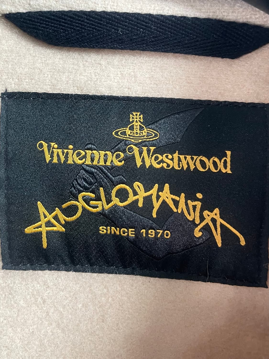 비비안웨스트우드 x 글로버올 레더 카라 울 더플 코트 (on.487) 상품이미지7