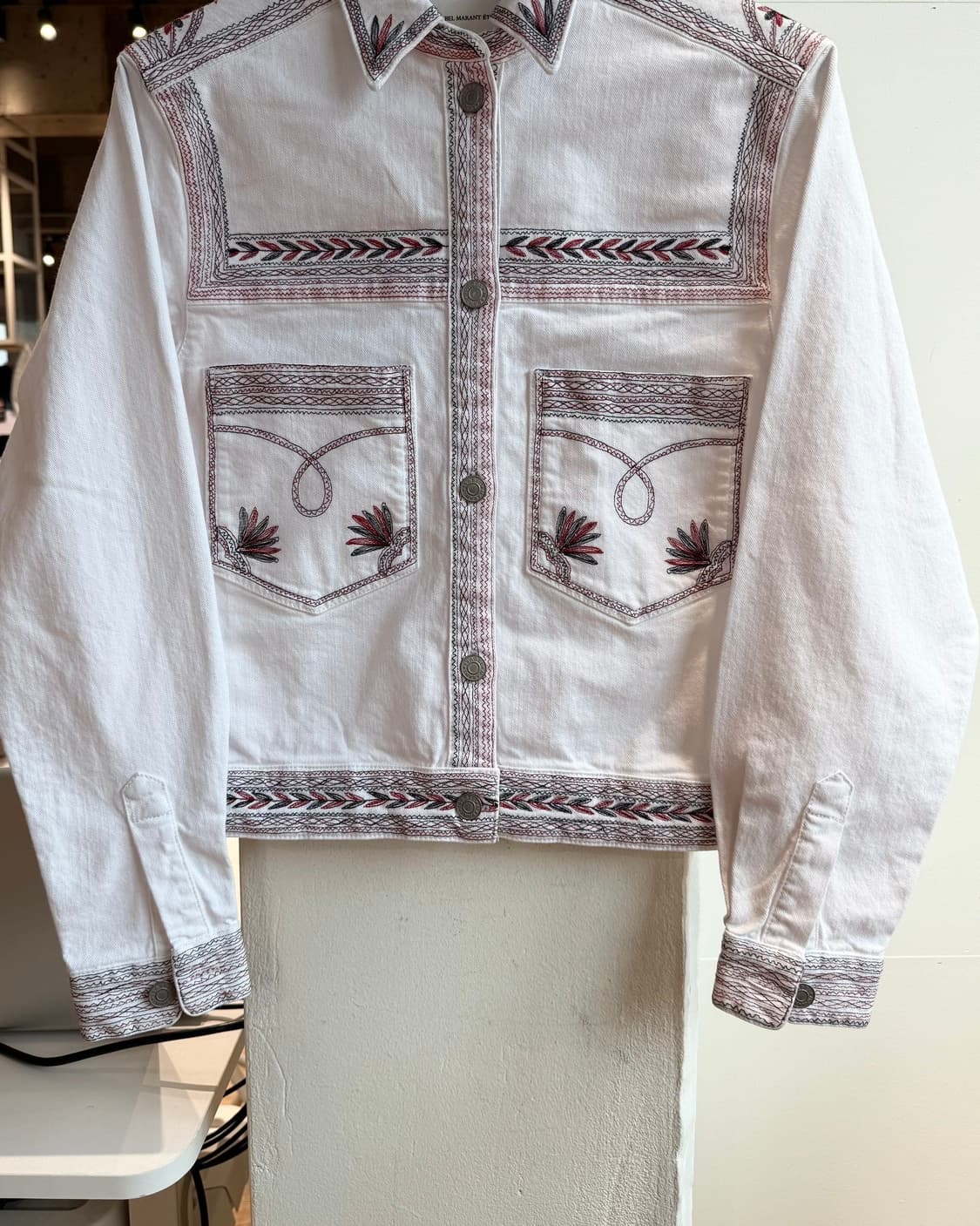 이자벨마랑 화이트 데님 자수 자켓  상품이미지6