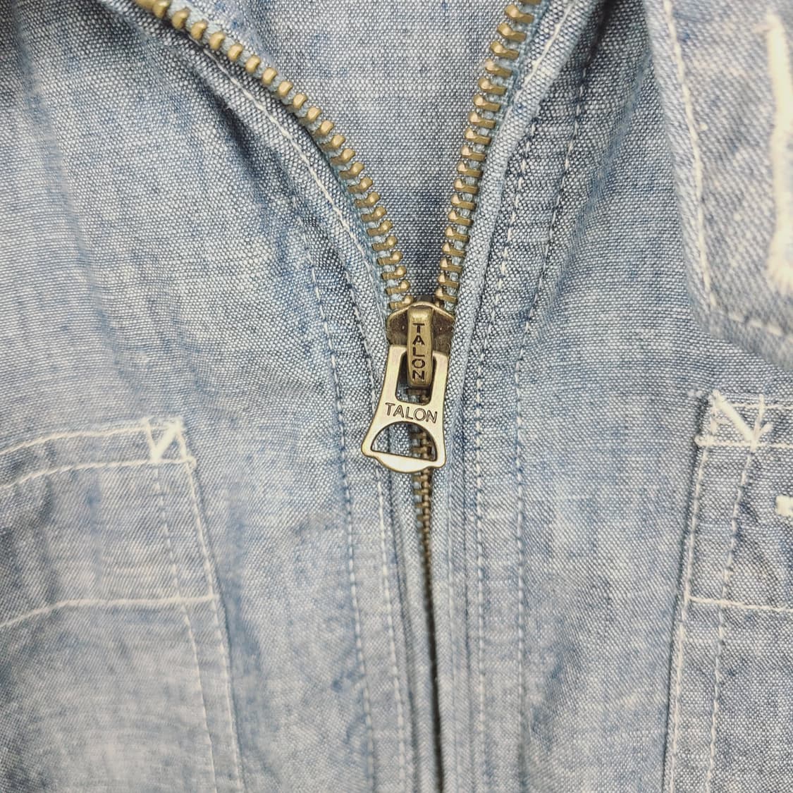 [신형/QR] 폴로 랄프로렌 샴브레이 블루종 재킷 S 상품이미지5