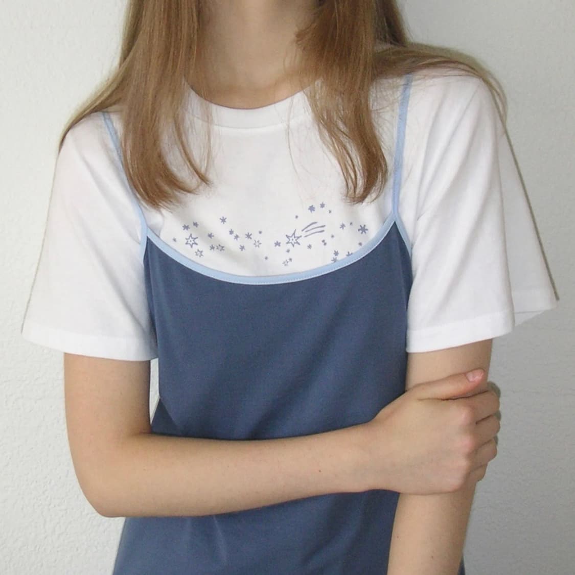 로우클래식 ORGANIC SILKET JERSEY DRESS - BLUE 상품이미지5