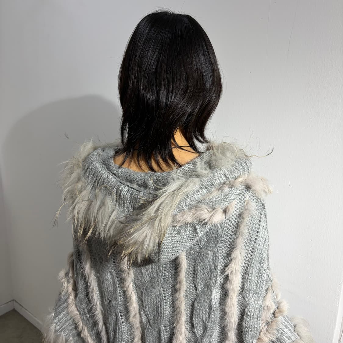 그레이 퍼 케이프 망토 상품이미지5