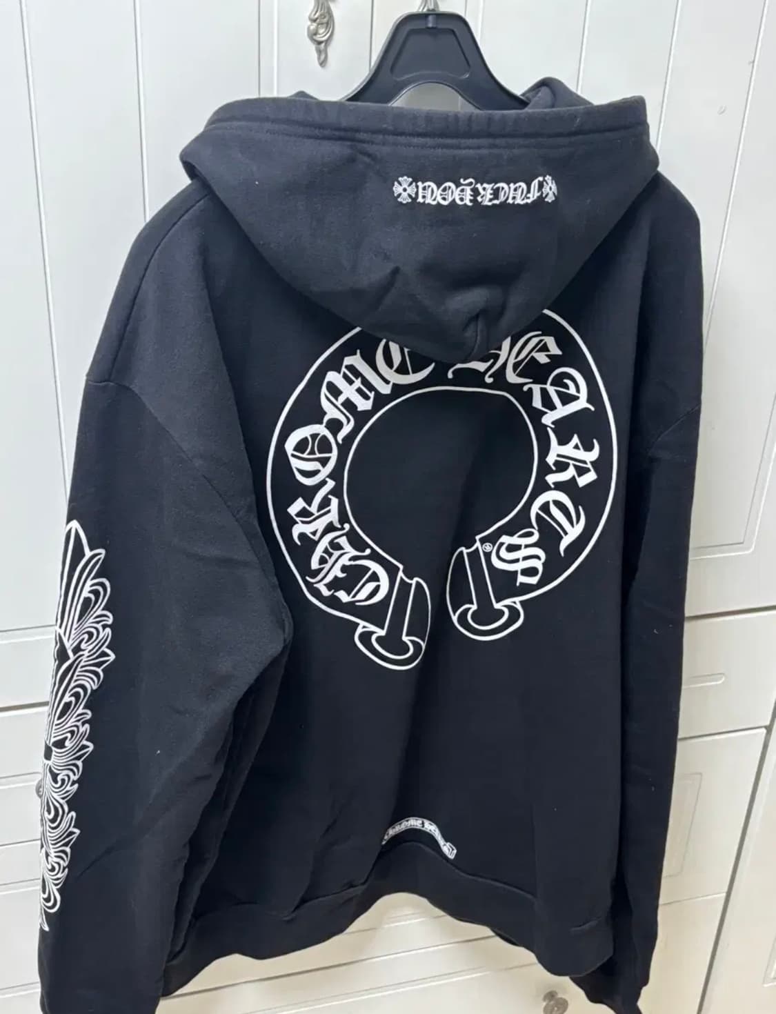 크롬하츠 홀스슈 플로랄 퍽 유 후드집업 L 상품이미지1