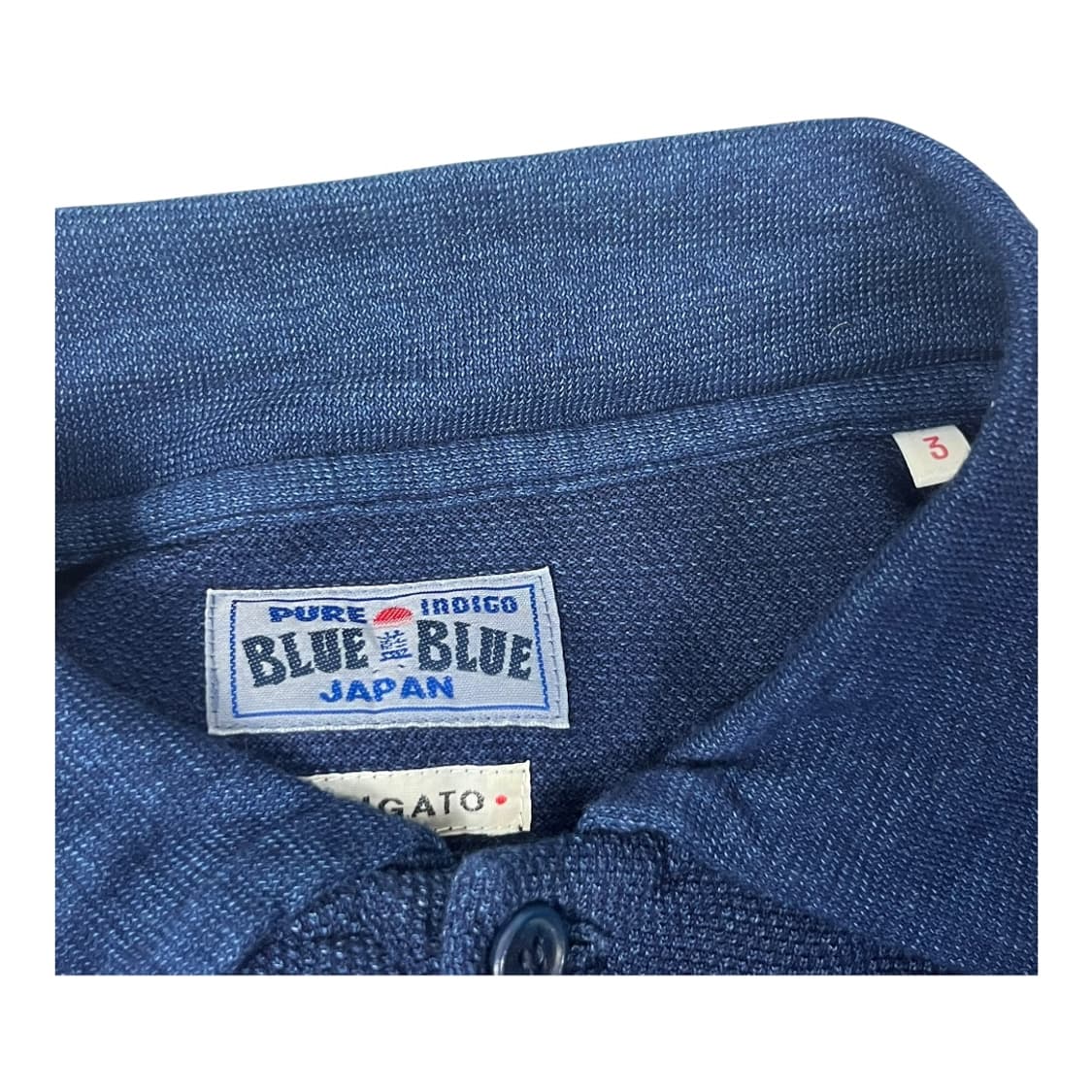 [BLUE BLUE] 블루블루 재팬 인디고 코튼 폴로셔츠 상품이미지3