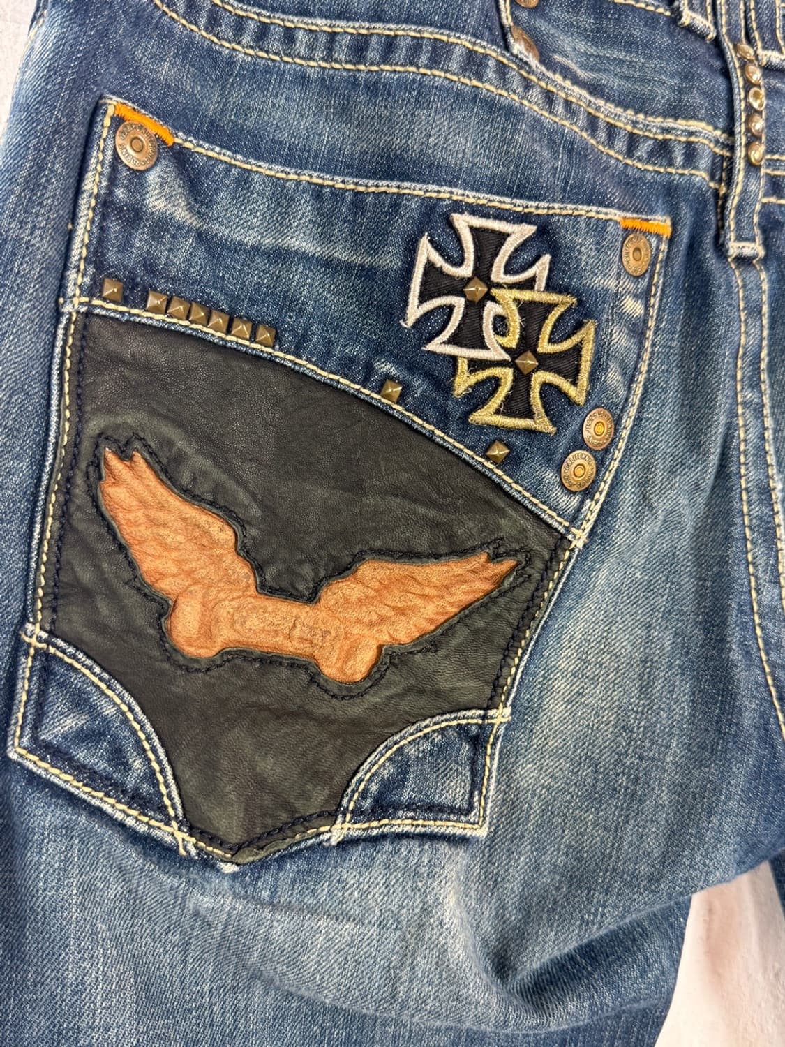 Robin's Jeans 더블 프론트 크로스 데님 팬츠 상품이미지6