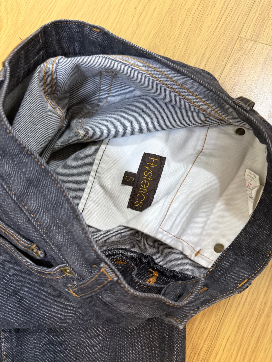 히스테릭글래머 빈티지 로우웨이스트 부츠컷 데님 흑청 S 상품이미지6