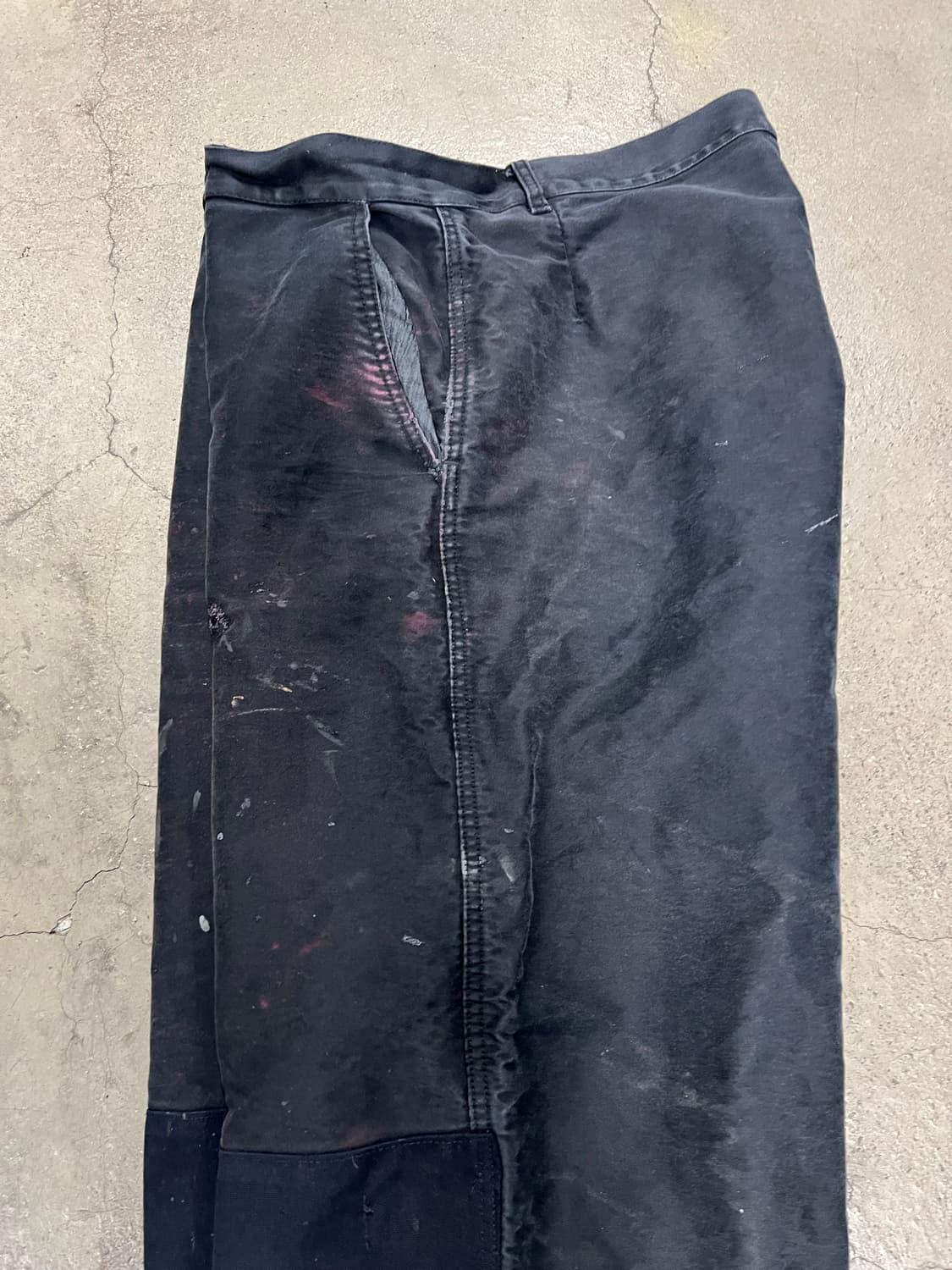 OLD EURO BLACK MOLESKIN 빈티지블랙몰스킨워크팬츠 상품이미지3