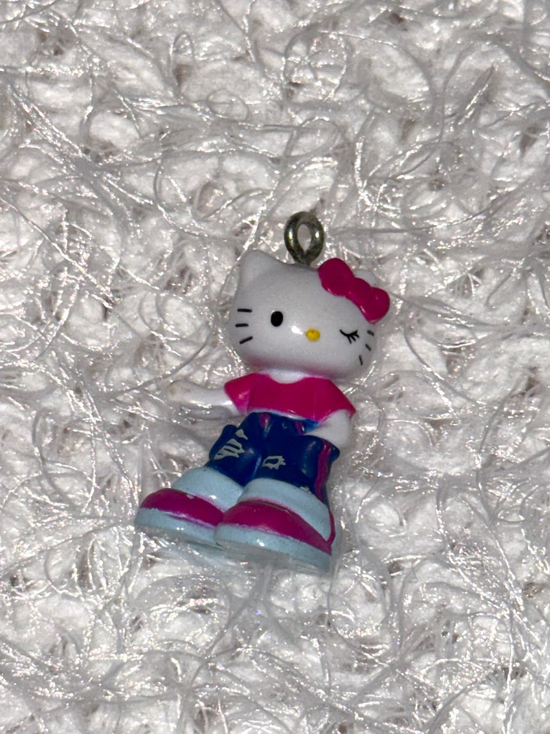 빈티지) 고전 키티 스트랩 왕발키티 챰 알맹이 상품이미지1