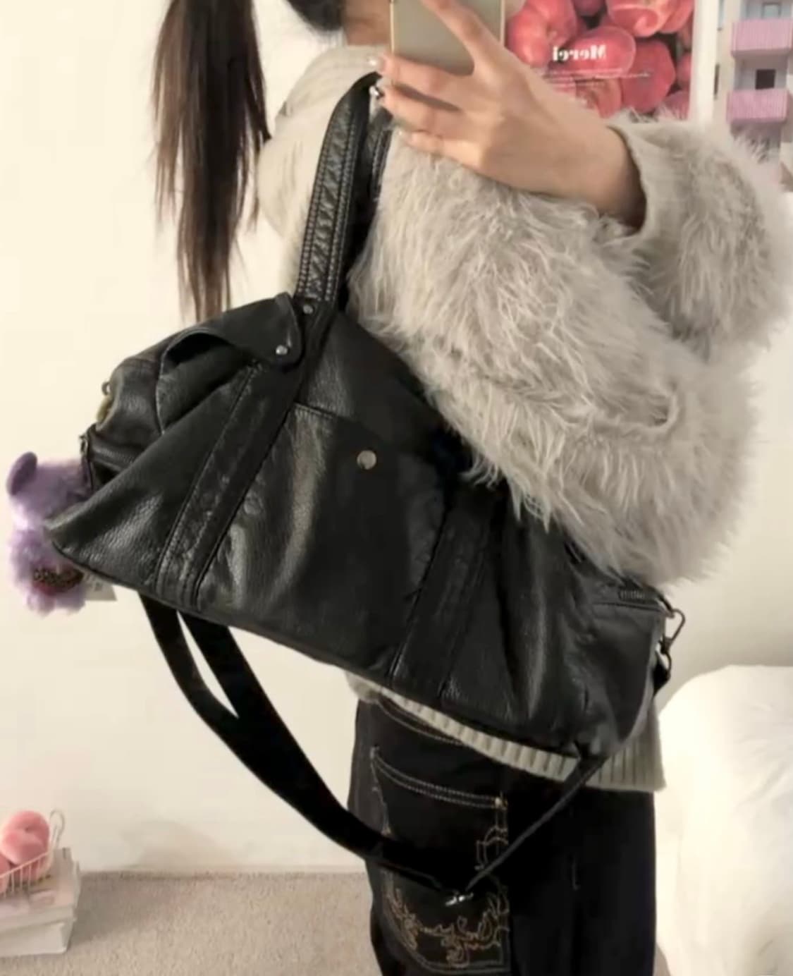 빈티지 레더 숄더백 상품이미지2