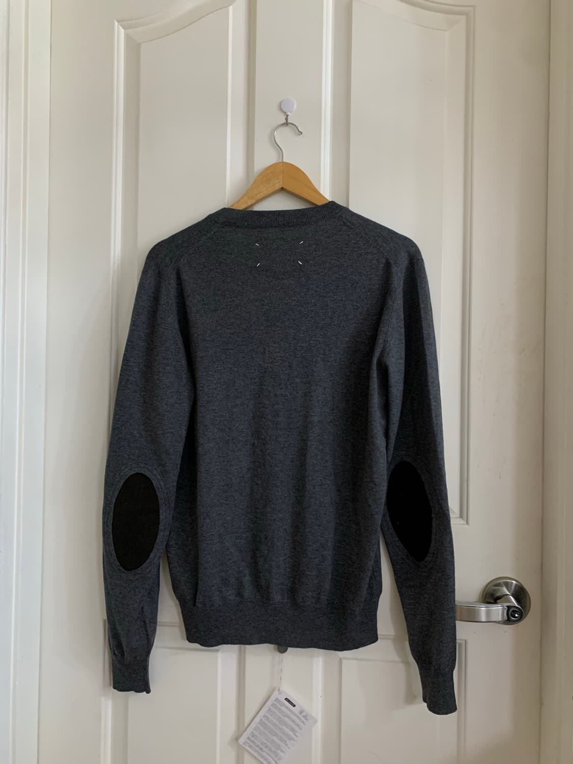 M(100) 마르지엘라 엘보패치 울 가디건 그레이 상품이미지4