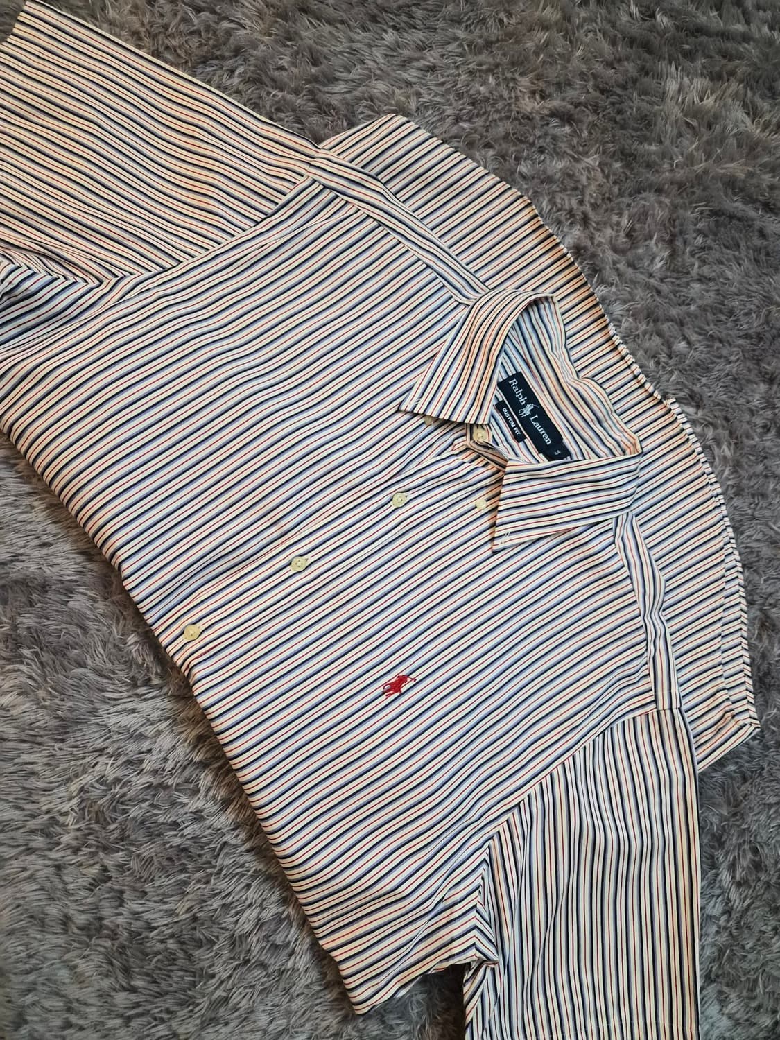 (2XL) 폴로 랄프로렌 레드 스트라이프 반팔 셔츠 상품이미지7
