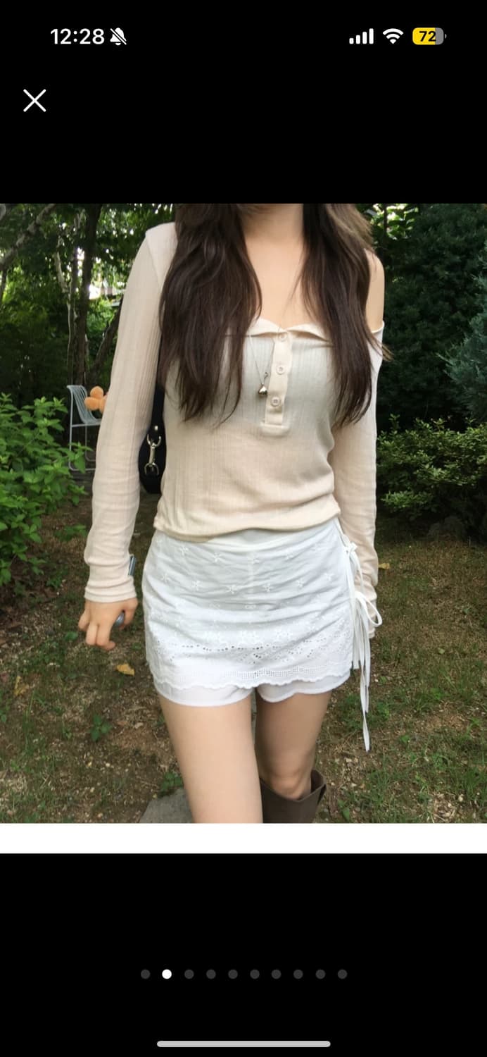 아워캐비넷 ourcabinet 밀크 버튼 티셔츠 상품이미지2