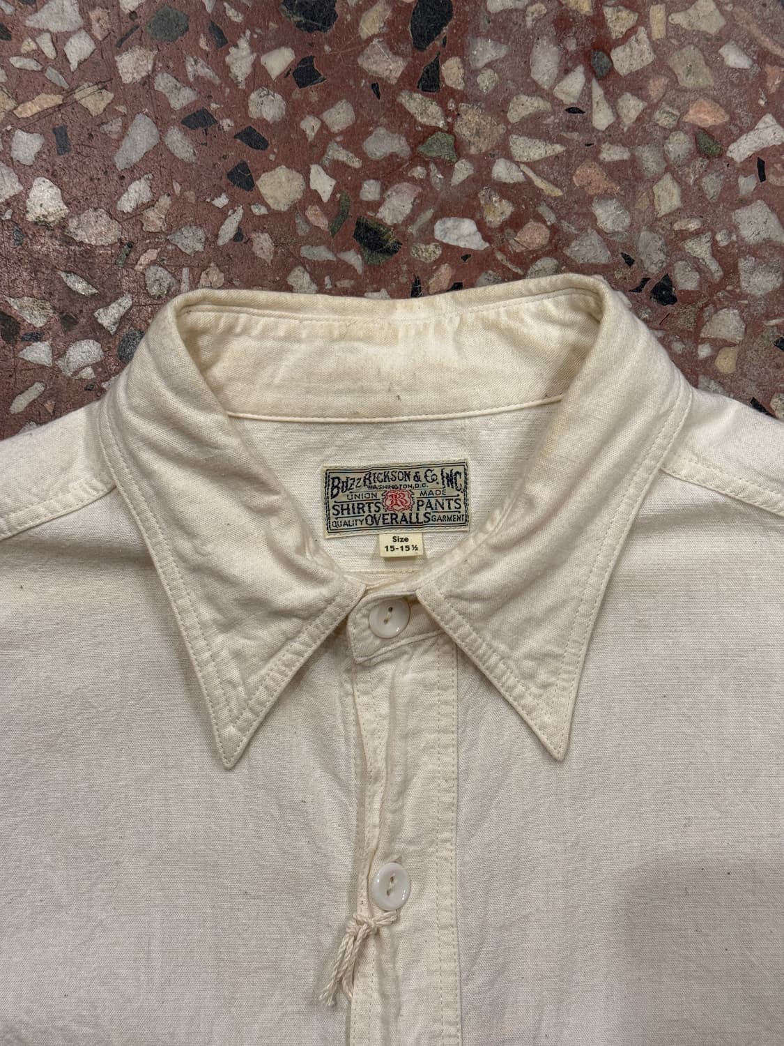 버즈릭슨 화이트 샴브레이셔츠 (15.5) 상품이미지5