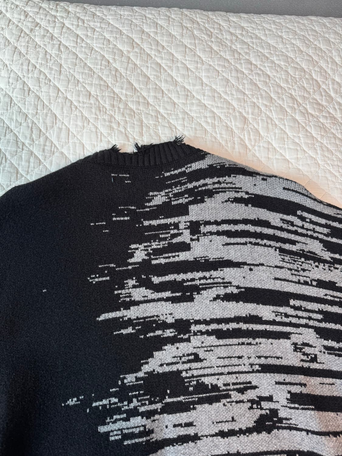 데미지 니트 블랙 XL 상품이미지7