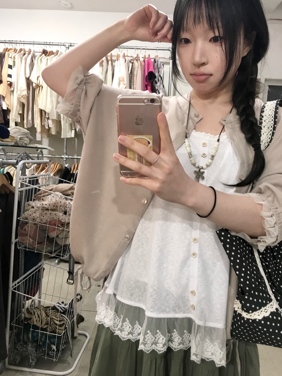 Lace Cuff Loose Fit Blouse 상품이미지7