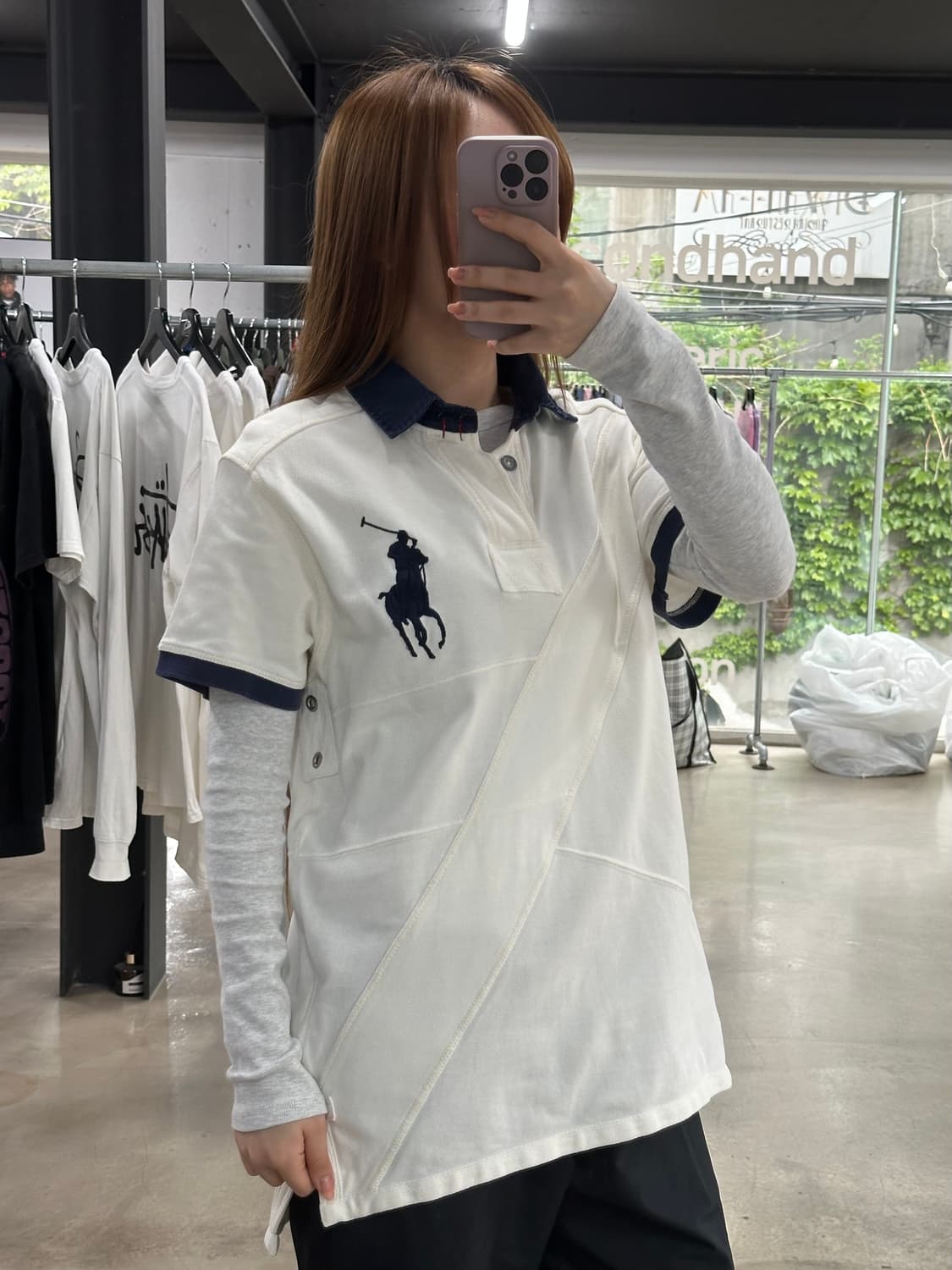 폴로랄프로렌 빅포니 넘버링 링거 PK반팔티 아이보리 상품이미지3