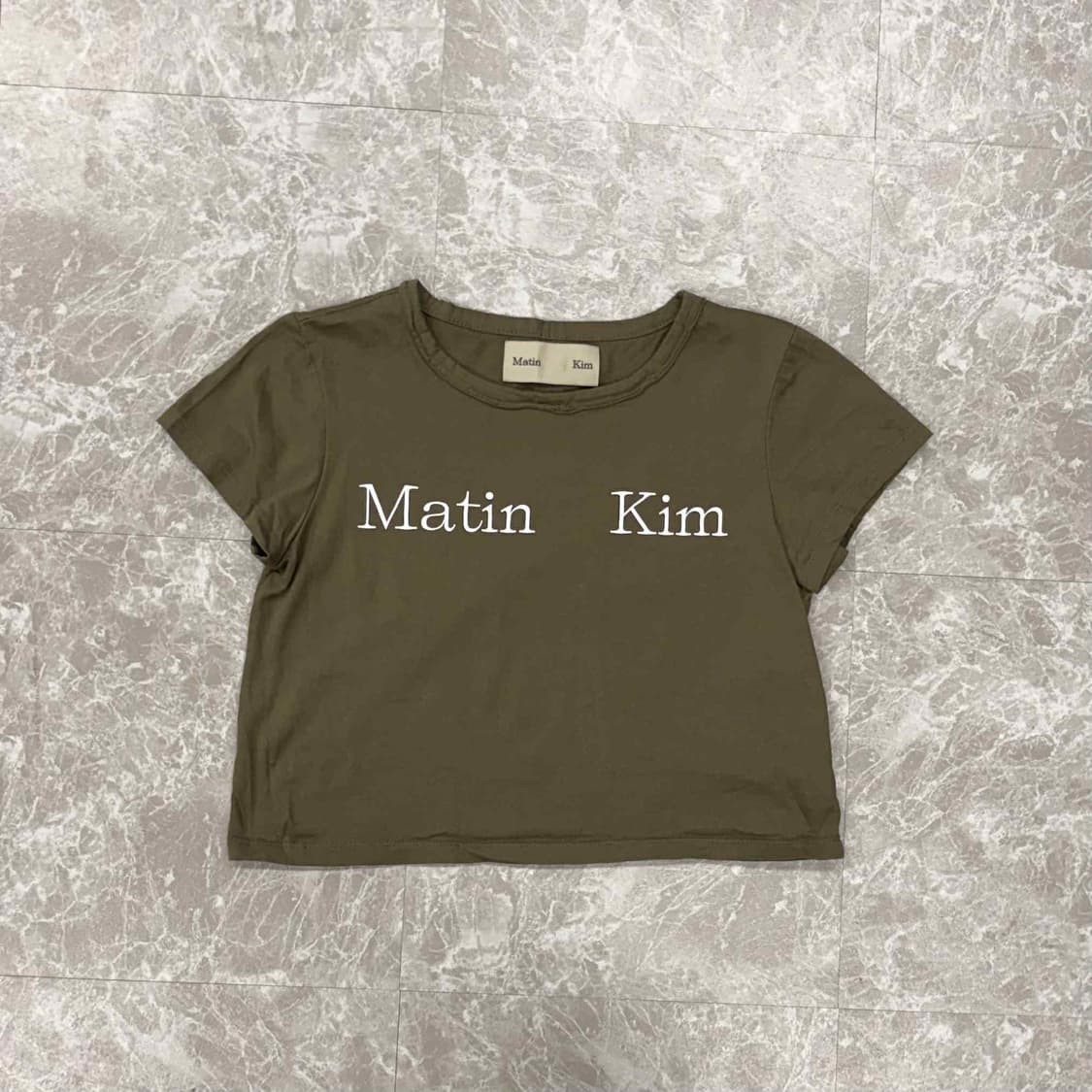 Matinkim 마뗑킴 시그니처 크롭 걸즈 반팔 티셔츠(OS) 상품이미지3