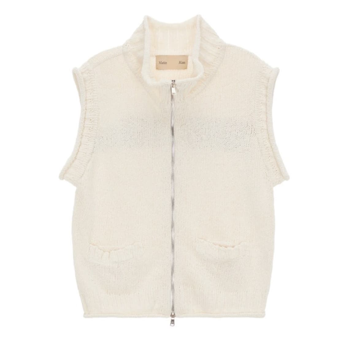 마뗑킴 SPELL POINT KNIT VEST IN BEIGE 상품이미지1