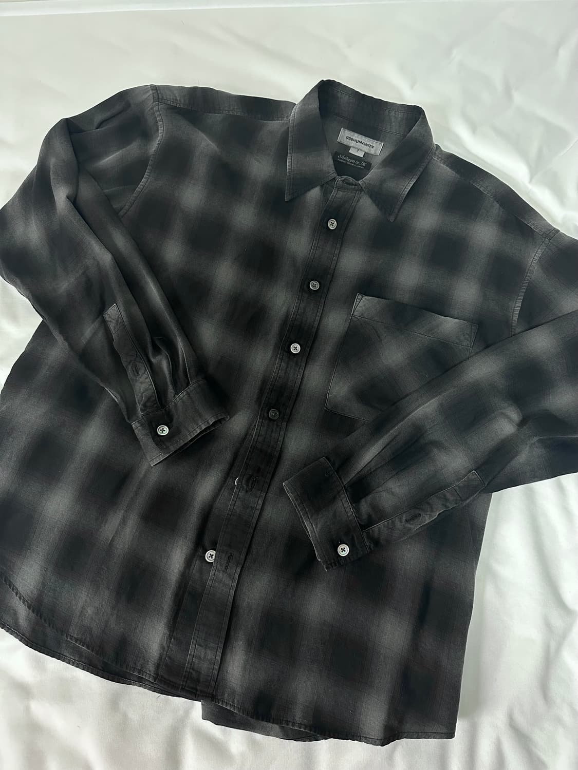 (2) 999 휴머니티 이지 옴브레 셔츠(dyed charcoal) 상품이미지1