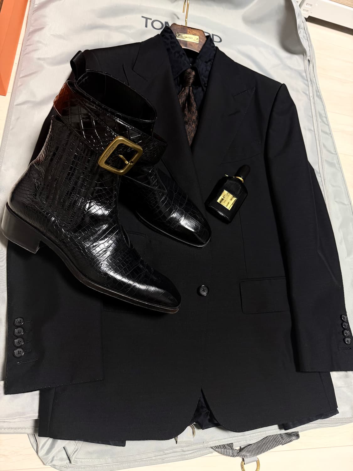 (명작,강추👍)톰포드 블랙 모헤어 윈저 수트 52 상품이미지8
