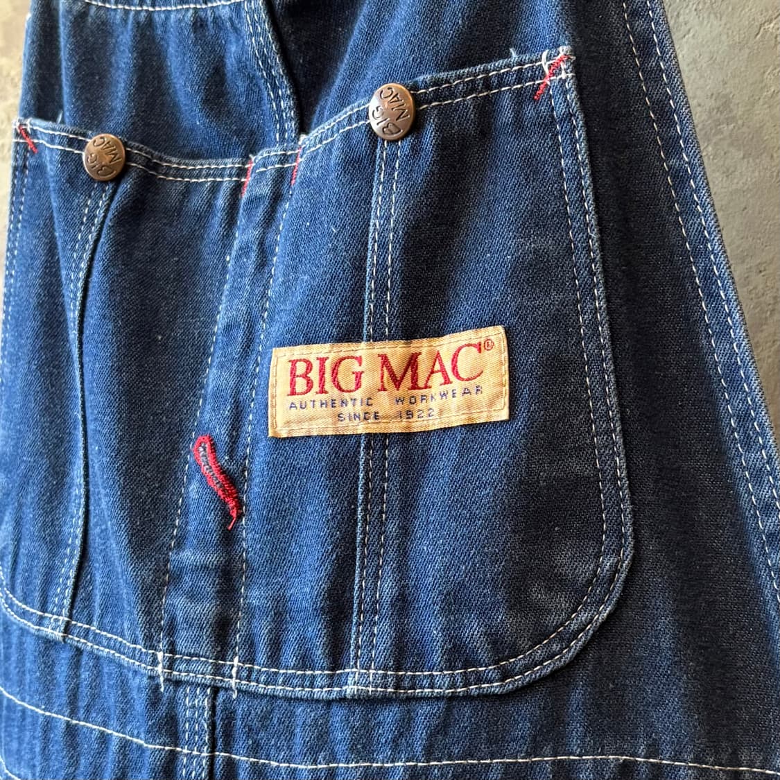 [30x32] 80s USA BIG MAC 데님 워크 오버롤 상품이미지3