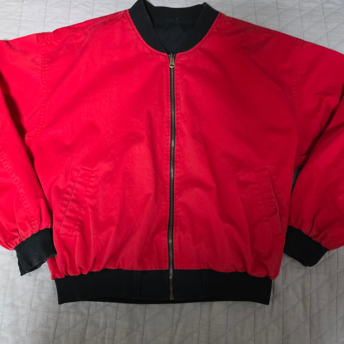 [XL] 90s 빈티지 말보로 리버시블 봄버 자켓 블랙/레드 시보리 상품이미지6