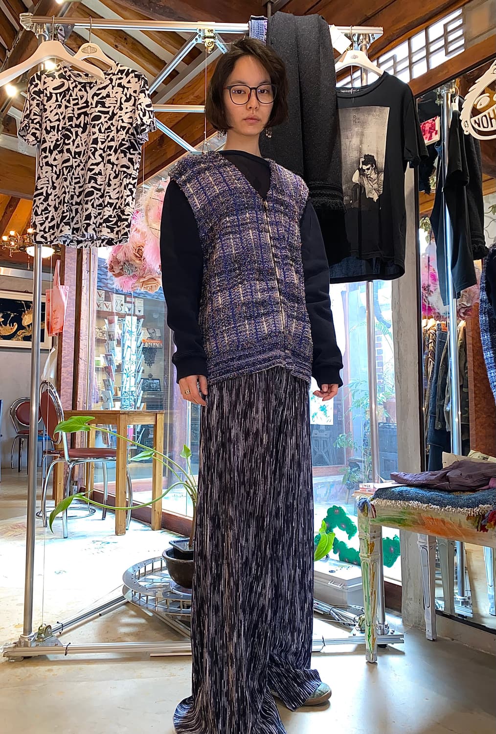 Supreme Logo detail Zip up Sweater Vest 상품이미지3