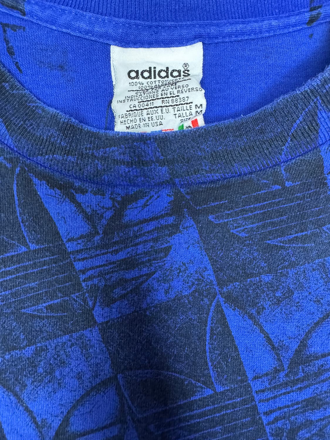빈티지 90s 아디다스 올드 아디다스 트레포일 티셔츠 M 상품이미지2