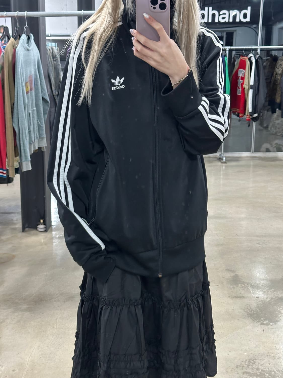 아디다스 삼선 블랙 져지 집업 상품이미지4