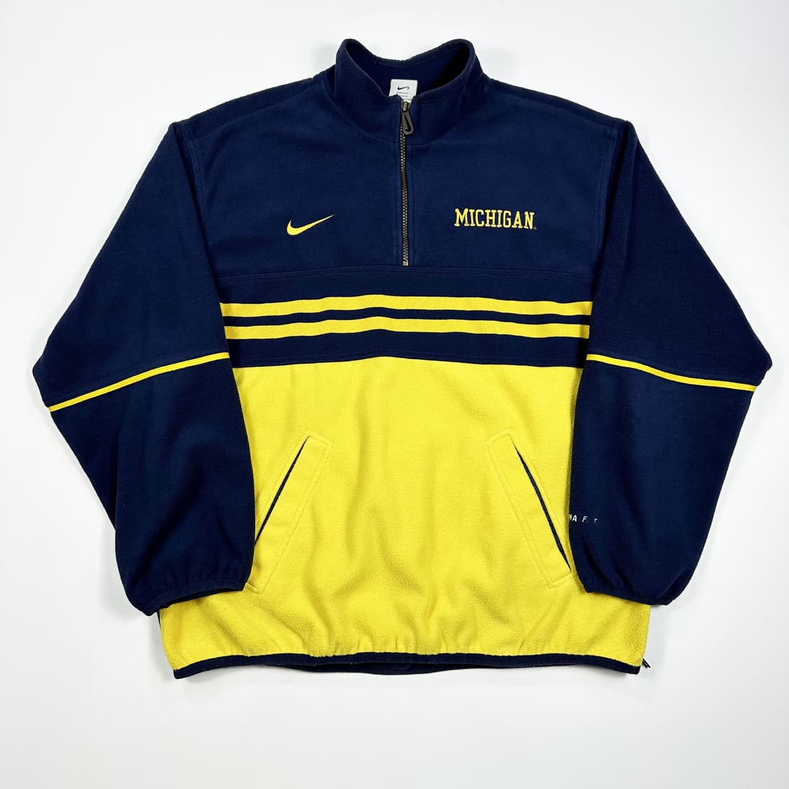 나이키 미시건 레트로 하프 네이비 반집업 후리스 (실측 L) 상품이미지2