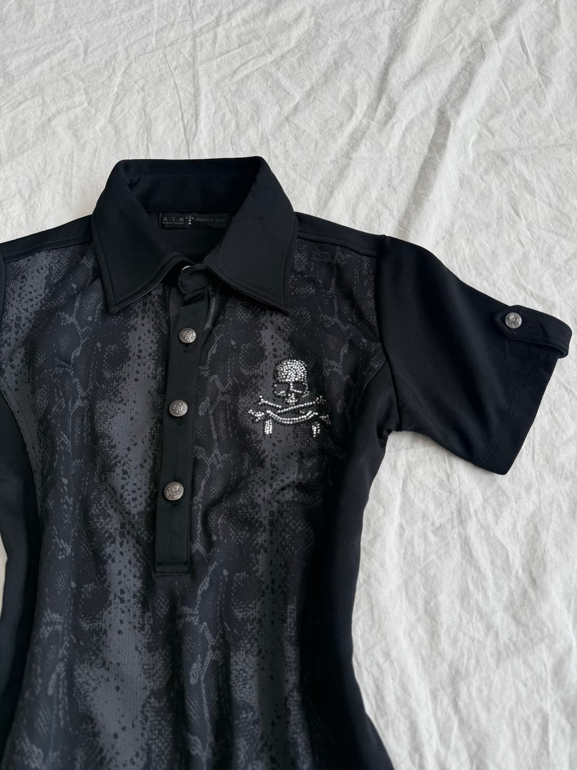 펑크 락시크 해골 파이톤 반팔탑 상품이미지2