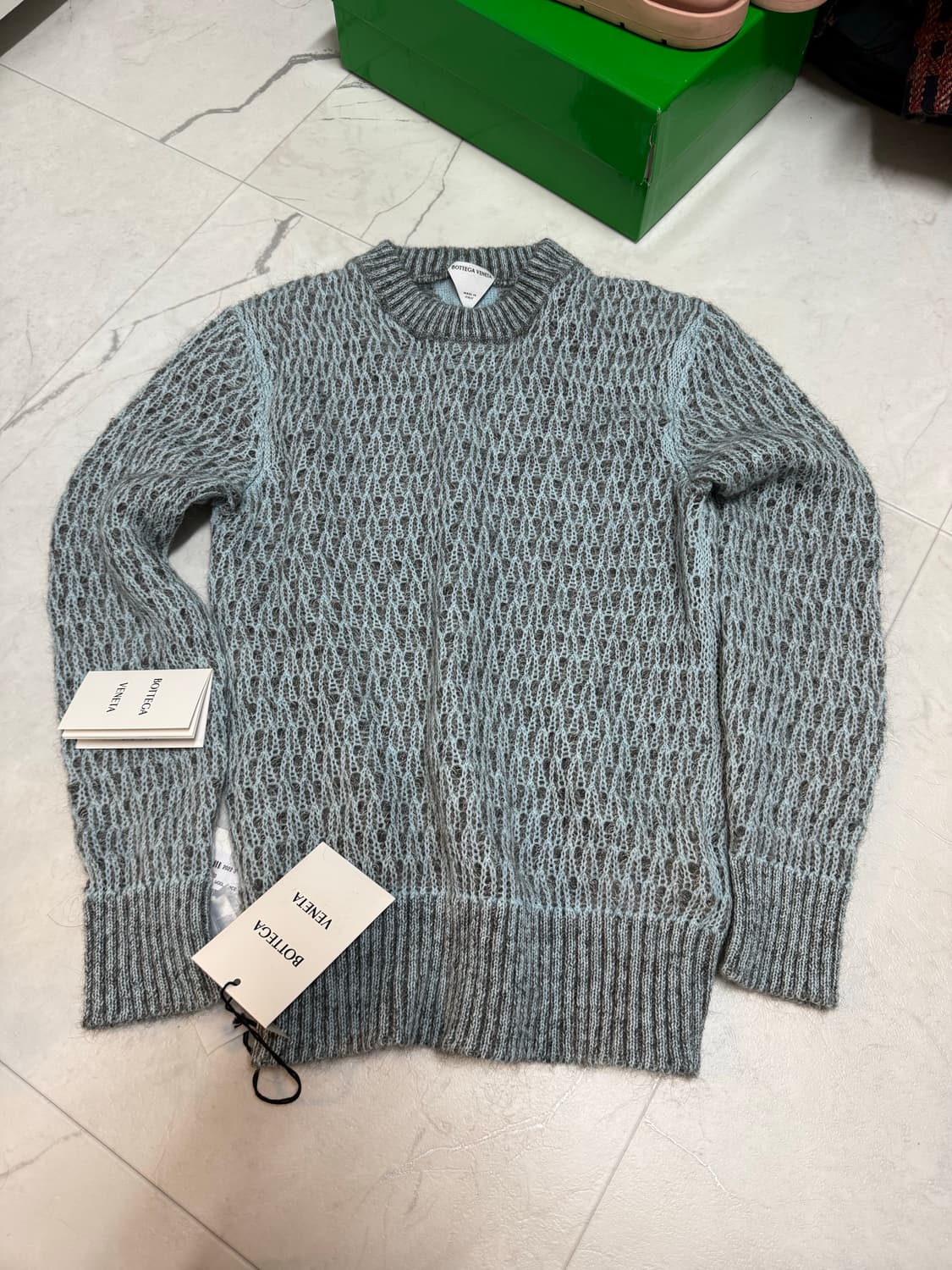 Bottega Veneta 울모헤어 민트니트 L 상품이미지2