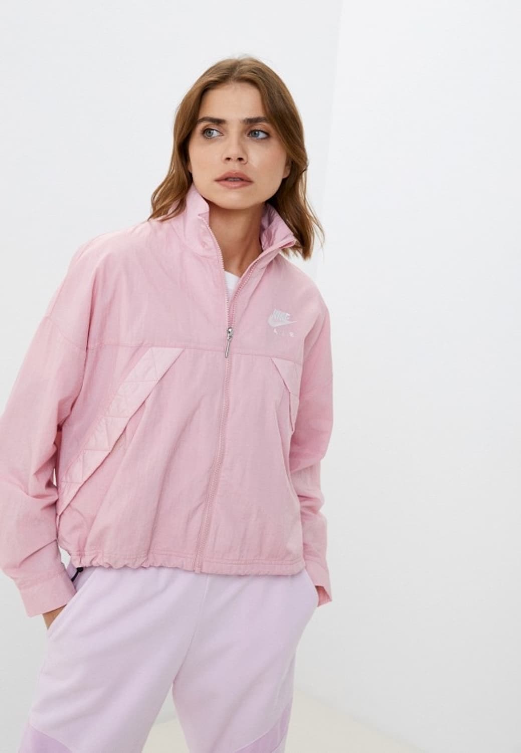 나이키 런닝 에어 우븐 연핑크 바람막이 자켓 M 상품이미지1