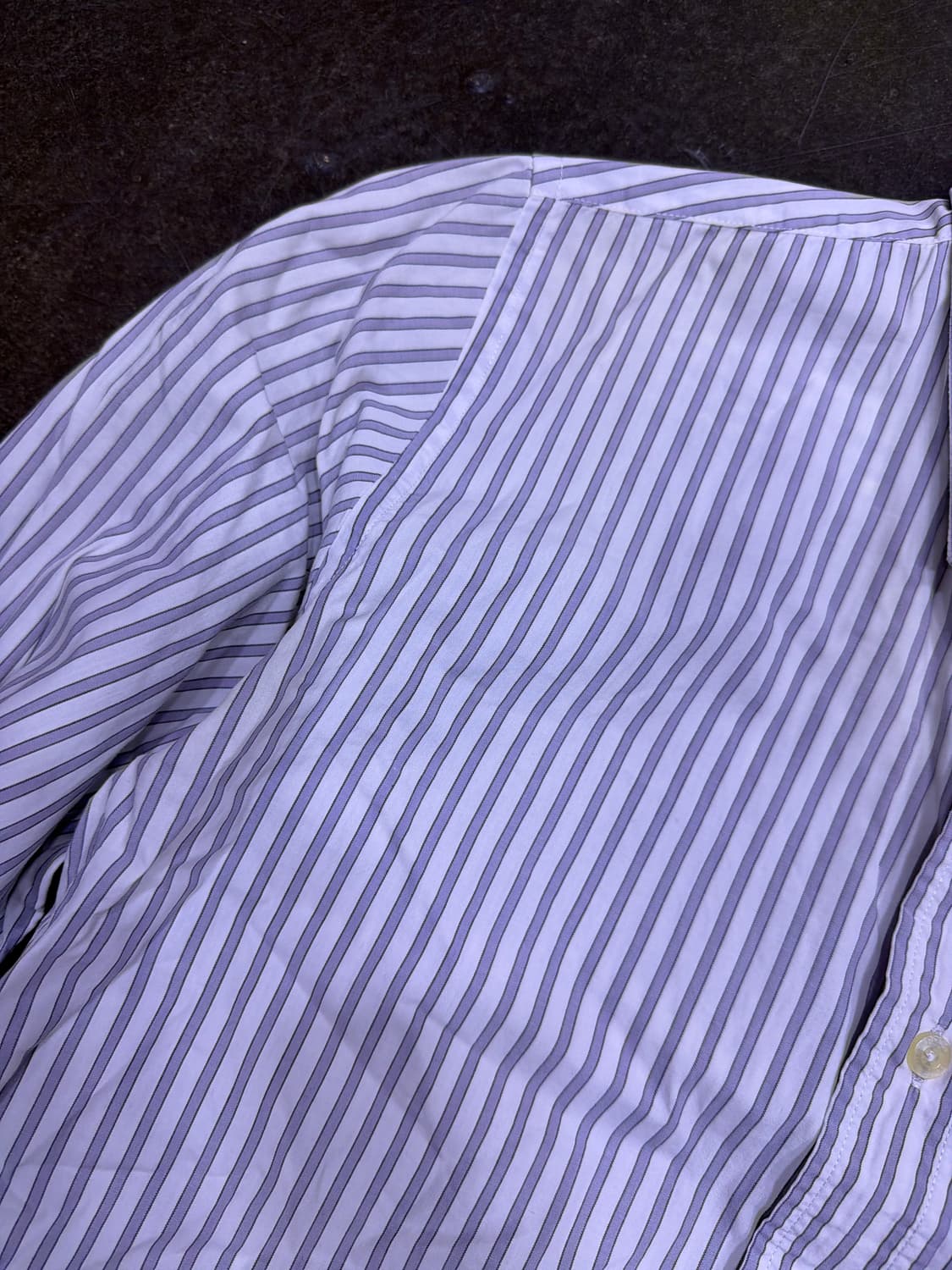 폴로 랄프로렌 커스텀핏 스트라이프 네이비 셔츠 M 상품이미지6