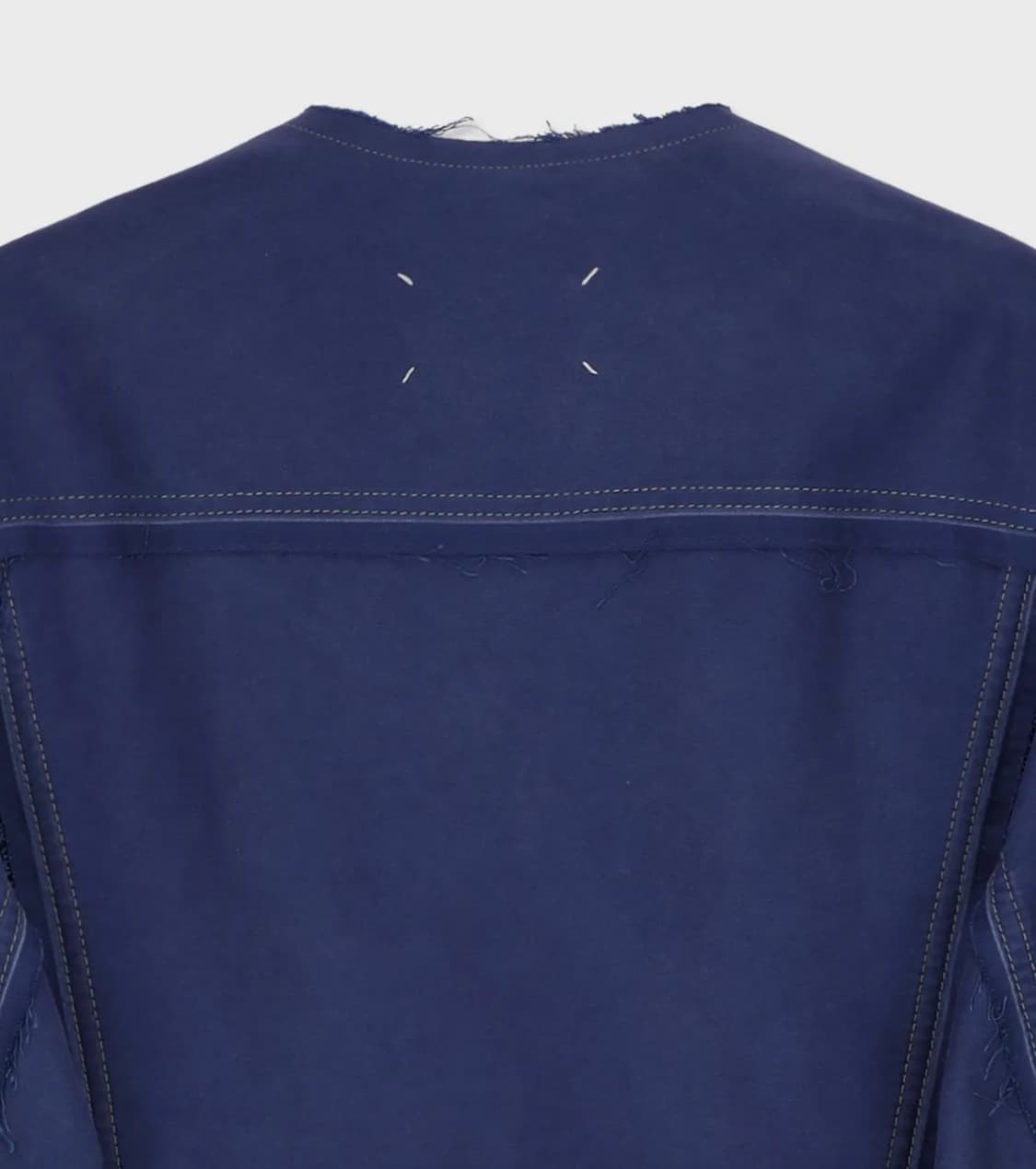 메종 마르지엘라 몰스킨 카라리스 디스트레스드 트러커 블루종 자켓 L 상품이미지4