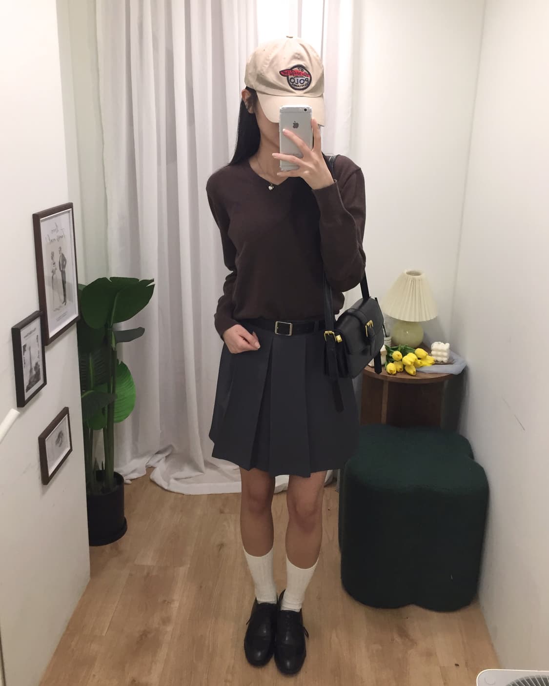 여성 폴로 V넥 니트 100 상품이미지2