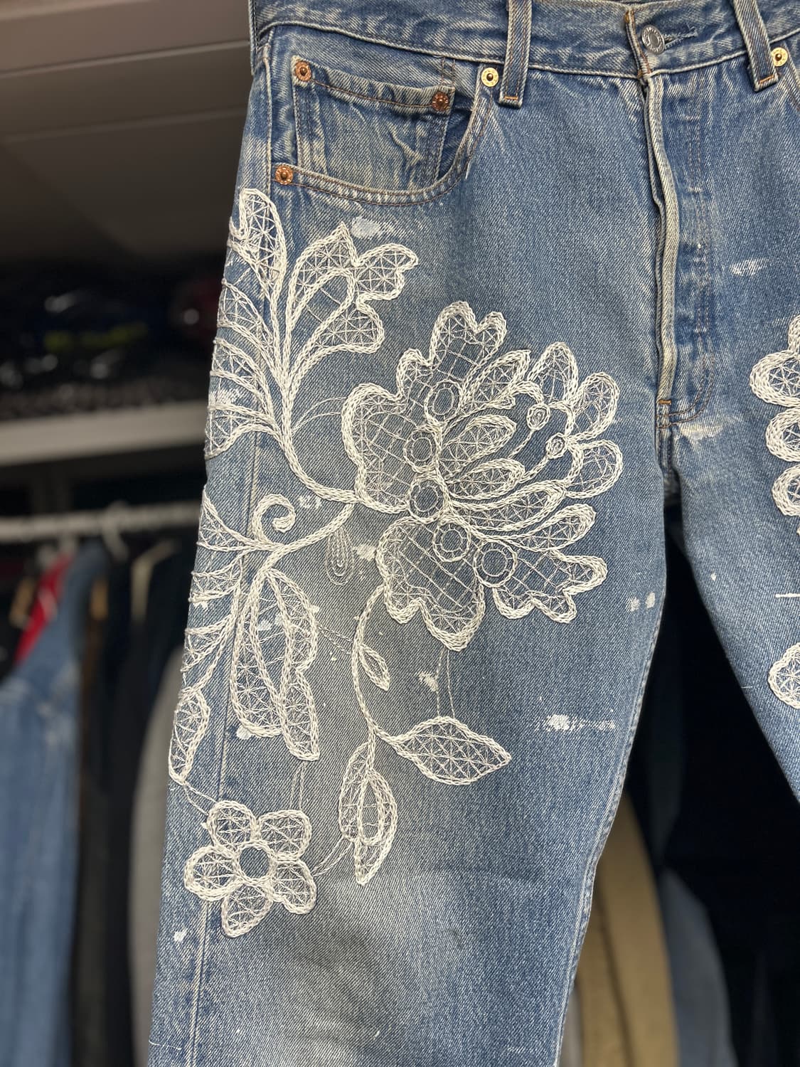 INNOCENCE NYC 이노센스NYC 자수 리메이크데님 팬츠 33 상품이미지3