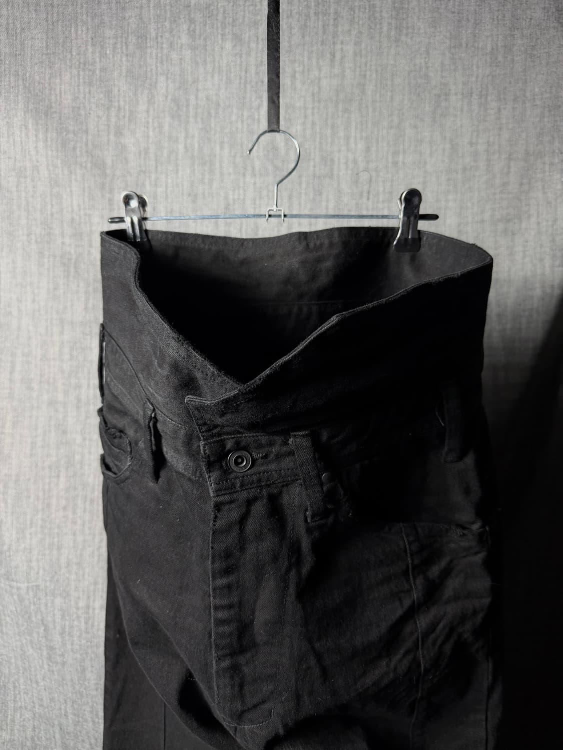 율리우스 커팅 데님블랙진 상품이미지3