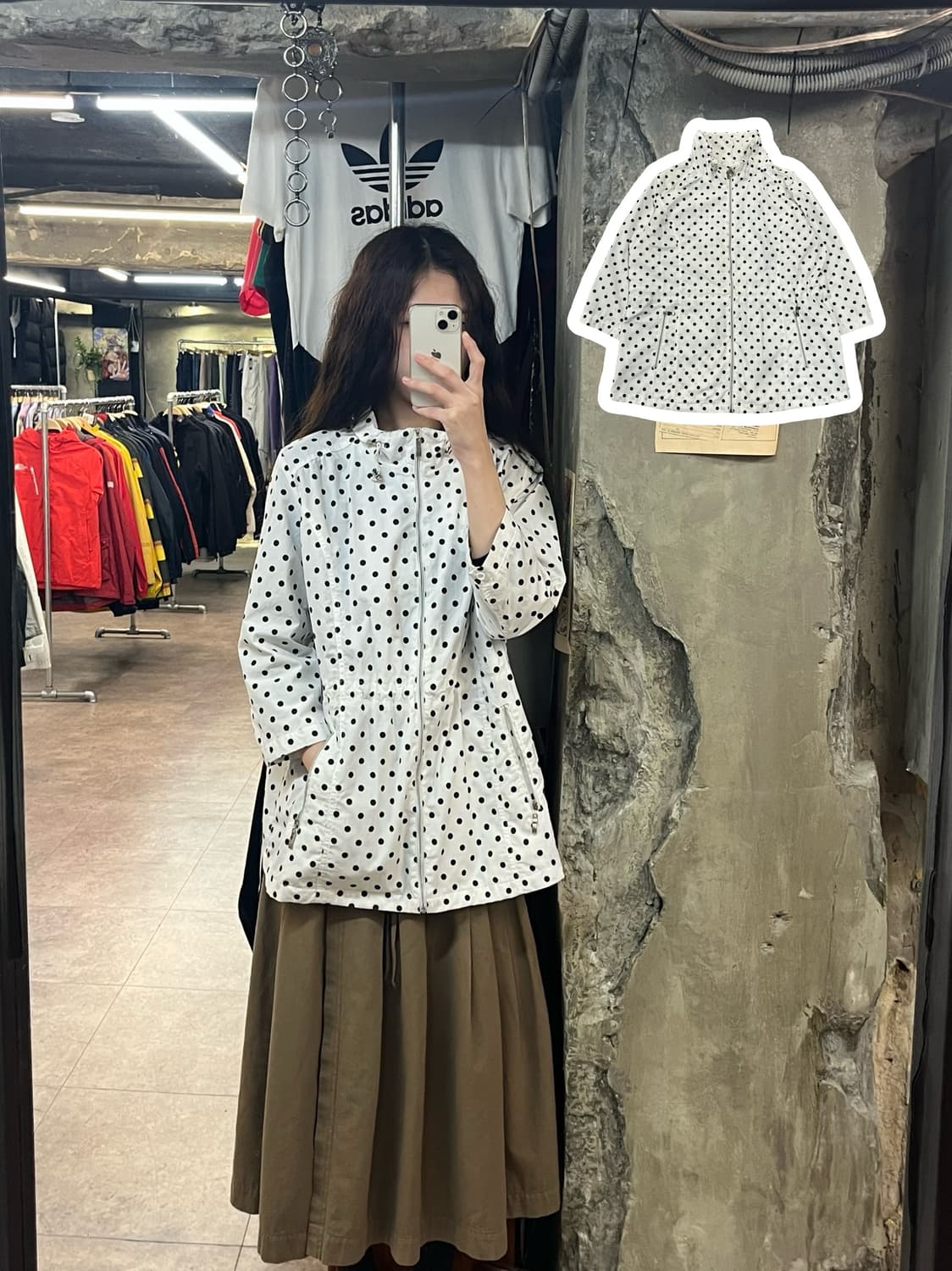 도트 스프링 자켓 화이트 100 #csz2090 상품이미지1