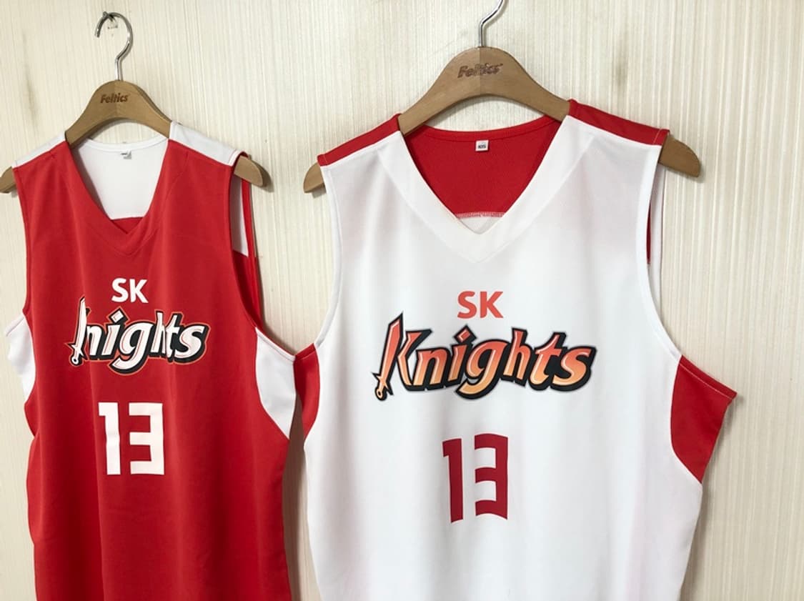 KBL 서울 SK나이츠 연습용유니폼/져지 105 #13(2벌일괄) 상품이미지5
