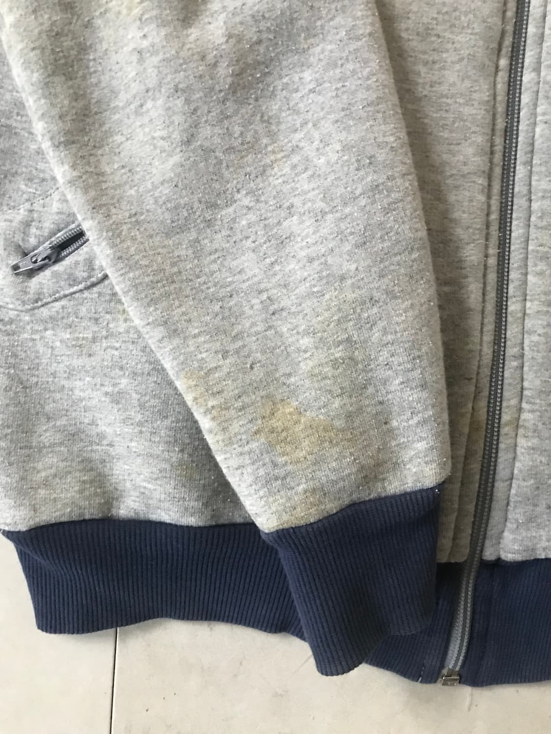 아디다스 그레이 네이비 코튼 파이어버드 집업 상품이미지6